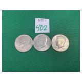 3 - 1976 Bicentennial Kennedy Half Dolalrs