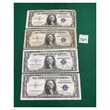 2 - 1935D & 2 - 1935G $1 Silver Certificates