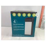 Set of 4 Solar Post Accent Lights, NIB