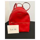 Michael Kors Cherry Red Backpack