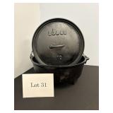 12' Camp Frame Lodge Dutch Oven w/Lid