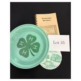 West Virginia Fiesta Ware 4-H Pie Plate SEE DESCR