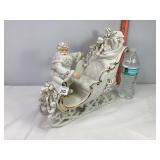 Porcelain Santa & Sleigh