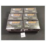 6 Boxes Wolf Performance 308 Win 145GR FMJ Ammo