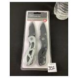 2pc Folding Knife Set 6", NIB