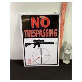 Metal No Trespassing Sign