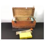 Rifle Cleaning Supplies & Wooden Box