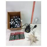 Strands of Lights, Laser Light, Tree Topper & Misc
