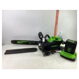 Greenworks 60v 18" Chainsaw w/Batt & Charger