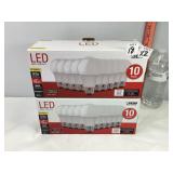 2 - 10pk LED 60w Bulbs