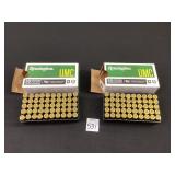 2 Boxes Remington 9mm Luger 115GR FMJ Ammo