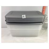 7 Shoebox Containers w/Lids