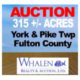 315+/- ACRES REAL ESTATE AUCTION- FULTON CO