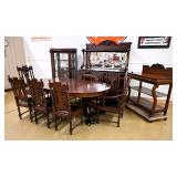 VICTORIAN FURNITURE, LAMPS, LAMP PARTS