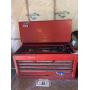 Stack on tool box with assorted tools