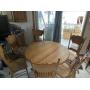 Claw foot Oak table w/ 6 press back chairs