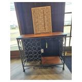 Wine Rack Table w/ Wine Cork Board