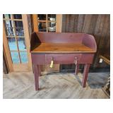 Distressed Red Dry Sink Table