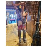 74in Tall Wooden Tobacco Indian