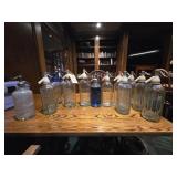 14 Vintage Soda Water Bottles