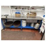Two Stainless Steel Top Tables