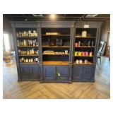 3 Piece Blue Bookshelves