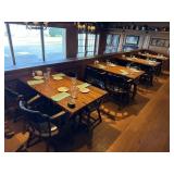 Four Rectangular Tables With Chairs