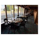 Five Round Tables With Chairs