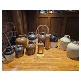 11 Various Size Crock Jugs