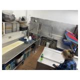 Hobart Dishwasher and Sink, Stainless Tables