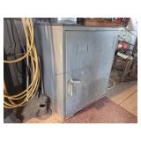 Metal Cabinet with Contents