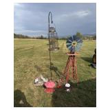 Garden Windmill, Bird Feeders, House