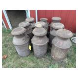 9 Milk Cans