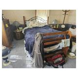 Full Size Bed, Wardrobe, Rocking Chair, & Lamps
