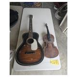 Silvertone Acoustic Guitar and Violin