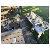 Yard decor and benches