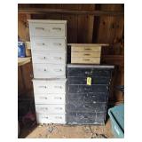 Four Wooden Cabinets and Corded/Cordless Tools