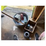 Collectibles and Stainless Steel Tub