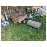 Gravely Lawn Cart, Sweeper, 3ft Roller