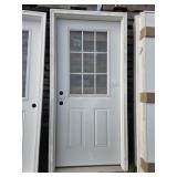 36 in. 9 lite Right Hand Inswing  Door