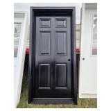 36 in. Left Hand Inswing Black Door
