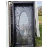 36 in. 3/4 Glass Right Hand Inswing Black Door