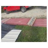 244 L.F. Red Metal Roofing