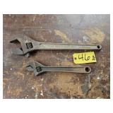 18in & 12in Jamestown Crescent Wrenches