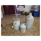 2 Crocks & Butter Churn