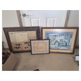 3 Framed Pieces of Art