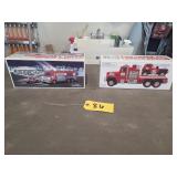 2 Hess Emergency Trucks in Boxes