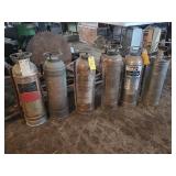 6 Vintage Fire Extinguishers