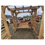 Wood Burned Arbor Swing