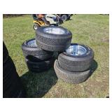 5 Chevy Tires with Aluminum Rims